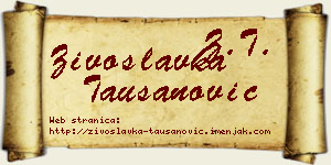 Živoslavka Taušanović vizit kartica